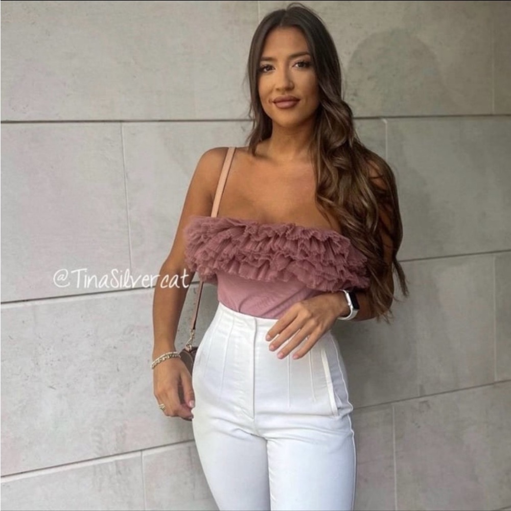 RUFFLED TULLE BODYSUIT - Picture 2 of 11
